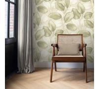 Rasch 659870 Opulenza Hoja Papel Tapiz Vinílico Verde Salvia Clásico