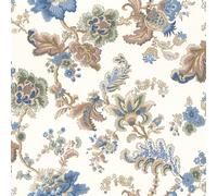 Rasch 710540 Jacobino Papel Pintado Floral Azul Multi 10m Rollo Vintage Elegance