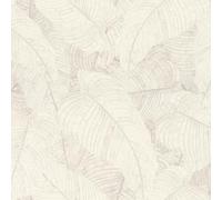 Rasch Amara 720525 - Papel pintado (fieltro, diseño de hojas, color blanco crema)
