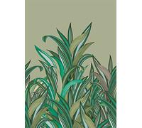 Rasch Amazon Collection 542226 - Papel pintado fotográfico (2,80 x 2,00 m), diseño de pastos naturales, color verde, azul claro y marrón claro