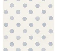 The Design Library Suave Punto Lunares Papel Pintado Pálido Azul/Blanco 252033