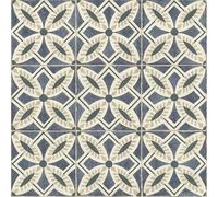 Rasch Beachhouse 410235 - Papel pintado no tejido, diseño de azulejos, color azul y beige