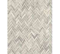 Rasch Beachhouse 410365 - Papel pintado no tejido con aspecto de madera en espiga en gris claro