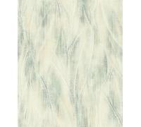 Rasch Country Charme 486230 - Papel pintado, diseño abstracto con hojas grandes, color verde