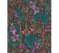 Rasch Curiosity 538236 - Papel pintado no tejido floral con hojas y plantas en turquesa, lila y negro de la colección Curiosity, 10,05 m x 0,53 m (largo x ancho)