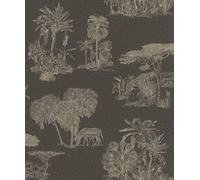 Rasch Lirico 555035 - Papel pintado, diseño de safari, color dorado, 10,05 x 0,53 m