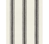 Rasch Lirico 555639 - Papel pintado a rayas, color blanco y negro