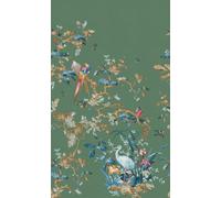 Rasch Magicwalls 362848 - Papel pintado fotográfico (fieltro, 2,65 x 1,59 m), diseño de pájaros y ramas en verde, marrón y rojo