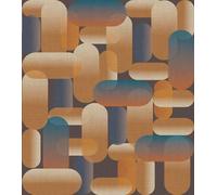 Rasch Magicwalls 364040 - Papel pintado fotográfico sobre fieltro con óvalos en azul y marrón de la colección Magicwalls - 3,00 m x 2,65 m (largo x ancho)