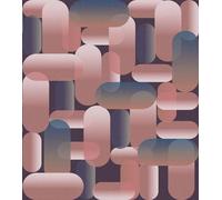 Rasch Magicwalls 364064 - Papel pintado fotográfico sobre fieltro con óvalos en rosa y azul de la colección Magicwalls, 3,00 m x 2,65 m (largo x ancho)