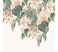 Rasch Magicwalls 590036 - Papel pintado fotográfico sobre fieltro con flores en verde, rojo y blanco de la colección Magicwalls, 3,00 m x 3,00 m (largo x ancho)