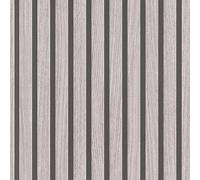 Rasch Papel pintado 278415 - Papel pintado gris con aspecto de madera, paneles 3D de madera en aspecto moderno Skandi, pared de láminas - 10,05 m x 0,53 m (largo x ancho)