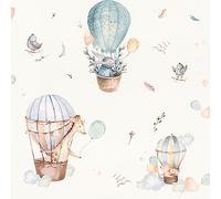 Rasch Papel pintado 300512 - Papel pintado con motivos infantiles en color azul, 10,05 m x 0,53 m (largo x ancho), color azul