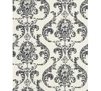 Rasch Papel pintado 315608 - Papel pintado no tejido con adornos en blanco y negro de la colección Color your life - 10,05 m x 0,53 m (largo x ancho)