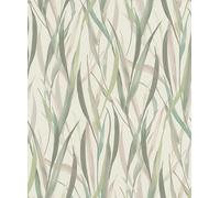 Rasch Papel pintado 330212 con plantas y hierbas en verde, beige, de la colección Paraiso, 10,05 m x 0,53 m (largo x ancho)