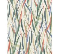 Rasch Papel pintado 330229 con plantas y hierbas en azul, verde, rojo y beige de la colección Paraiso - 10,05 m x 0,53 m (largo x ancho)