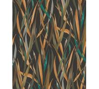 Rasch Papel pintado 330250 con plantas y hierbas en marrón, verde y naranja, de la colección Paraiso, 10,05 m x 0,53 m (largo x ancho)