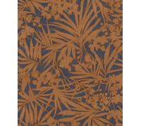 Rasch Papel pintado 330335 con plantas tropicales, color marrón, azul, de la colección Paraiso, 10,05 m x 0,53 m (largo x ancho)