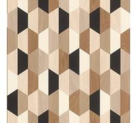 Rasch Papel pintado 466300 466300, diseño geométrico, color beige y marrón, de la colección Salsa, 10,05 m x 0,53 m