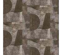 Rasch Papel pintado 521764 - Papel pintado fotográfico de fieltro con gráficos geométricos en marrón y gris de la colección Concrete - 3 m x 3 m (largo x ancho)