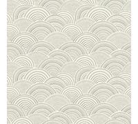 Rasch Papel pintado 581416 - Papel pintado no tejido, 10,05 m x 0,53 m, diseño gráfico con puntos negros, rayas y arcos