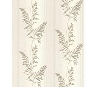 Rasch Papel pintado 651027 con plantas y hierbas, color marrón y beige brillante, de la colección Cambio de papel pintado II - 10,05 m x 0,53 m (largo x ancho), color marrón