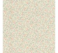 Rasch Papel pintado 795011 - Papel pintado, diseño floral con pequeñas flores y hojas, color verde, rosa y naranja - 10,05 m x 0,53 m (largo x ancho)