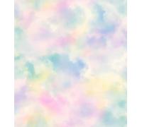 Rasch Papel pintado 818017 - Papel pintado de colores con nubes en azul, rosa, verde y azul