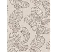 Rasch Papel pintado 822632 - Papel pintado no tejido con hojas en color beige de la colección Color your life - 10,05 m x 0,53 m (largo x ancho)