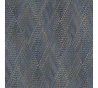 Rasch Papel pintado 844146 en azul y dorado con patrón geométrico de rombos de la colección Perfecto VI - 10,05 m x 0,53 m (largo x ancho)