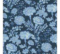 Rasch Papel pintado 865004 con flores en azul, de la colección Symphony, 10,05 m x 0,53 m (largo x ancho)
