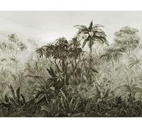 Rasch Papel pintado fotográfico 486056 con diseño de selva y palmeras en negro y marrón de la colección Florentine III de 3 m x 4 m (largo x ancho)
