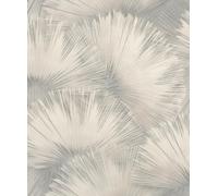 Rasch Papel pintado no tejido con hojas de palma 'Incanto' - Papel pintado de vinilo abstracto con diseño de hojas en beige, crema y gris para un ambiente moderno - Resistente y lavable - 10,05 m x