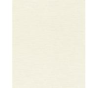 Rasch Papel pintado no tejido con trazos - Papel pintado de vinilo texturizado liso en color blanco crema para un ambiente de vida vibrante, resistente y lavable, 10,05 m x 0,53 m