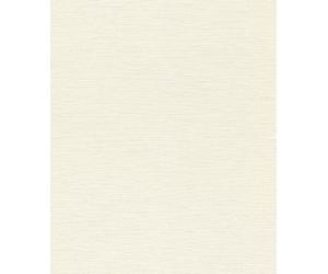 Rasch Papel pintado no tejido con trazos - Papel pintado de vinilo texturizado liso en color blanco crema para un ambiente de vida vibrante, resistente y lavable, 10,05 m x 0,53 m