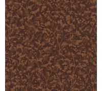 Rasch Papel pintado no tejido, diseño de ramas y hojas pequeñas 'Amara', diseño floral de plantas en color dorado y marrón para un ambiente natural de vivienda, resistente y lavable, 10,05 m x 0,53 m