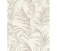 Rasch paperhangings Barbara Home Collection III 560862 - Papel pintado (botánico, 10,05 m x 0,53 m), color beige y blanco