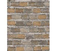 Rasch Tapeten Factory IV 428056 - Papel pintado (10,05 m x 0,53 m), color marrón y gris