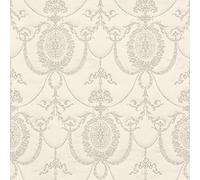 Rasch Trianon XII 532104 - Papel pintado no tejido (10,05 x 0,53 m), diseño barroco, color crema y blanco