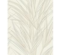 Rasch Welcome Home 654004 - Papel pintado no tejido con plantas y hierbas en color blanco crema