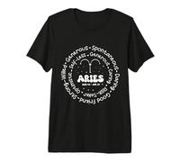 Rasgos de Aries Horóscopo Zodiaco Fecha Divertido Aries Camiseta Premium