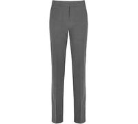 RASH ACCESSORIES Pantalones de uniforme escolar para niñas de regreso a la escuela Reino Unido, ajuste entallado, cintura media elástica, edad 3-16 años, pierna delgada, gris, 9-10 Años