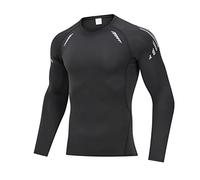 Rash Vest Men- Camisa de compresión de Manga Larga Traje de Neopreno de Secado rápido Top de natación para Surf BJJ Jiu Jitsu MMA