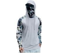 Rashguard UPF 50+ Sun Hoodie - Camiseta de manga larga para hombre, A27-light Grey, 3XL