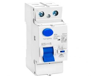 RASMACOR Diferencial Super Inmunizado Tipo F-SI 40A 30mA 2P 10kA con Bloqueo por Candado | Interruptor Diferencial Compacto | Protección VE y Fotovoltaica | 230/240V 50HZ