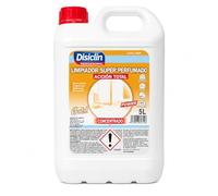 RASMACOR Fregasuelos Disclin Concentrado Superperfumado Gold 5L (Pack 4 unidades) | Limpiador de Suelos Multiusos | Aroma Intenso y Duradero | Limpieza Profesional para Hogar y Negocio