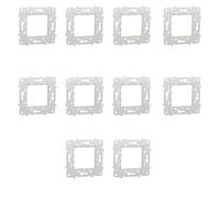 RASMACOR | Pack 10 Unidades Bastidor plásico sin garras | SCHNEIDER New Unica NU7002P | Bastidor de plástico para serie NEW UNICA | 2 Módulos