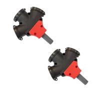 RASMACOR | Pack 2 unidades Base Multiple Exterior 3 Tomas 16 A 2P+T 250 V IP44 | Material PP Libre de Halogenos | Potencia Máx. 3680 W | Resistente al Fuego 750°C & al Calor 70/125°C
