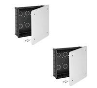 RASMACOR | Pack 2 unidades Caja registro empotrar 200x200x65 | Tapa con tornillos | Caja empotrar electricidad 200x200 | REF 292060 | Facil Instalación y Máxima Seguridad