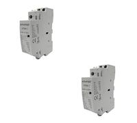 RASMACOR | PACK 2 Unidades Contactor Modula 2P 25A (2NO) 220VAC | Montaje en Carril Din | 1 Módulo | Tensión nominal: 230/415V, 50-60 Hz | ATMOSS |